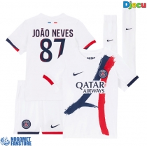 Paris Saint-Germain Joao Neves #87 Gostujuci Dres za djecu 2025-26 Kratak Rukav (+ Kratke hlače)